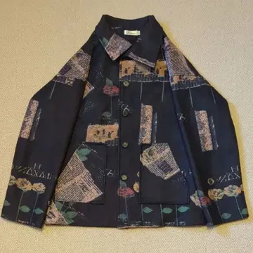 꽃무늬 다크 블루 커버올