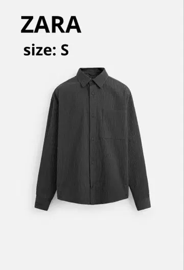 ZARA 오버 사이즈 핏 엠보싱 가공 셔츠 자켓 USA S 사이즈