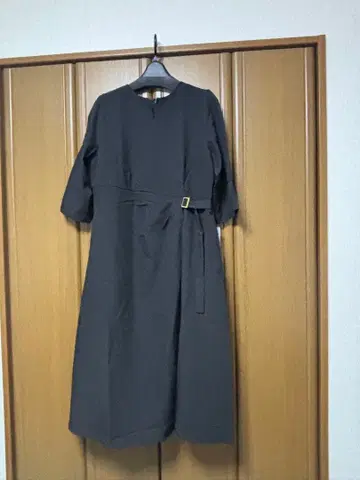 블랙 폴리에스테르 원피스 L 사이즈