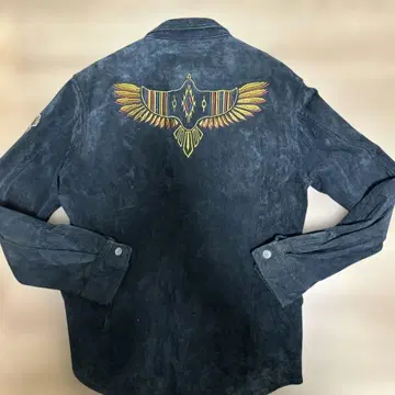 [초레어] 인디언 모터사이클 천연 가죽 가죽 재킷 웨스턴 셔츠 L 사이즈