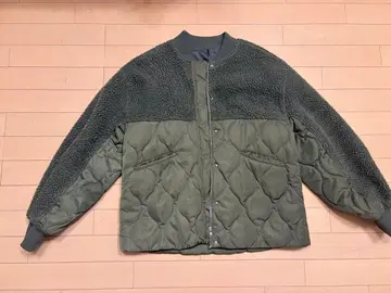 [ 아즐 ] 올리브 그린 퀼팅 자켓