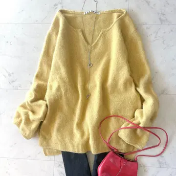 새상품급 시너리 라쿤 키넥 풀오버 보송보송 퍼 니트 기모