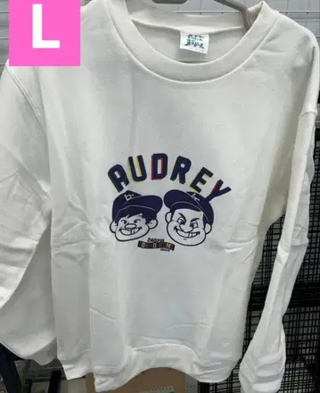 오드리 올 나이트 닛폰 맨투맨 화이트 L 사이즈 신상품