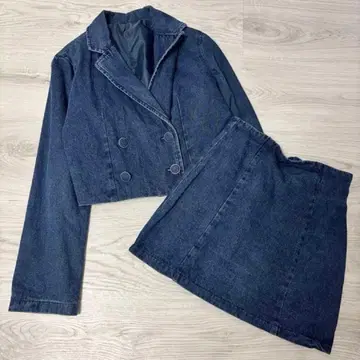 GRL 데님 자켓 데님 스커트 셋업