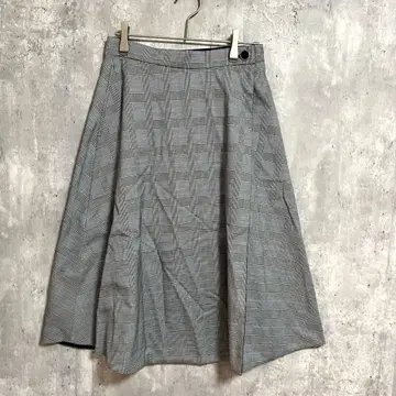 글렌체크 랩스커트 플레어 셔츠 고급 캐주얼 심플