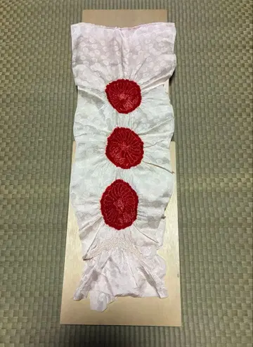 국당초 빨간색 쥐색 오비 장식 천 별주 그라데이션