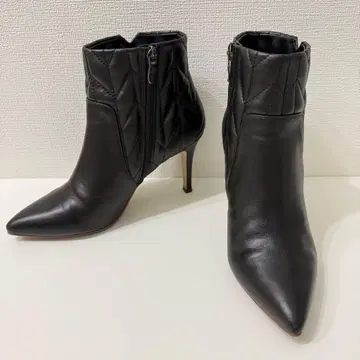 DIANA 퀼팅 숏부츠 스틸레토 24cm 블랙