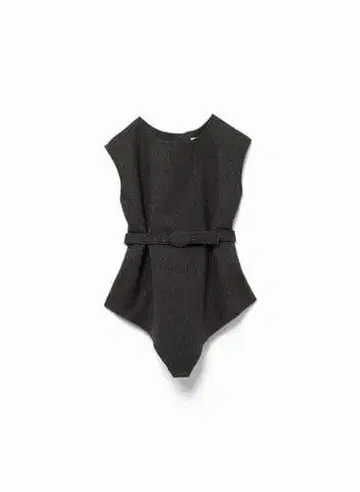 FUMIKA UCHIDA FELT COSTUME TOP DARK GREY