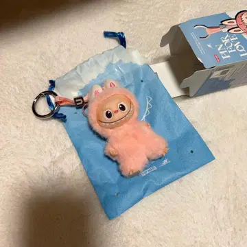 핑크 봉제 인형 키링 약 10cm