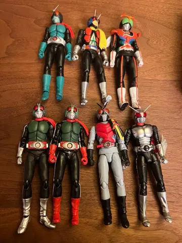 S.HFiguarts 가면라이더 7체 세트 & 신 사이클론호