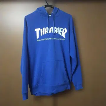 THRASHER 후드 부착 후드티 파랑