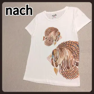 NACH 나슈 물고기 패턴 T셔츠 M 여성용