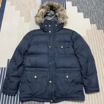 Eddie Bauer 에디 바우어 다운 자켓 L 퍼 포함 네이비