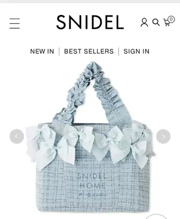 snidel 홈 트위드 리본 백