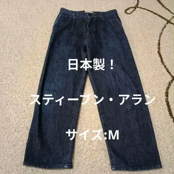 일본제! steven alan 다크 블루 와이드 청바지 사이즈: M 상당