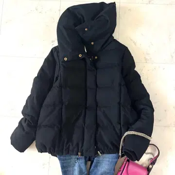 새상품급*프레임워크 숄카라 숏 다운 자켓 블랙 블랙