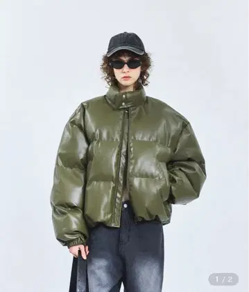 올리브 그린 다운 자켓 MUSINSA standarderror