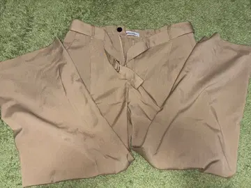 베이지 와이드 팬츠