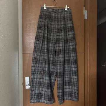 니코앤드 루즈 페인터 팬츠 체크 무늬