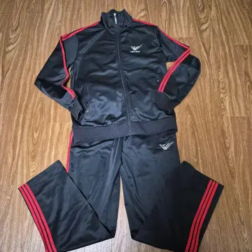 조르지오 아르마니 블랙 저지 빨간색 스트라이프