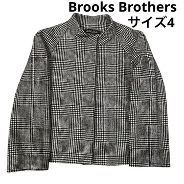 컨디션 최상 Brooks Brothers 체크 무늬 자켓 스탠드 카라