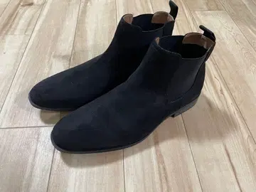 H&M 미사용에 가까운 블랙 스웨이드 사이드 고어 부츠 25.5cm