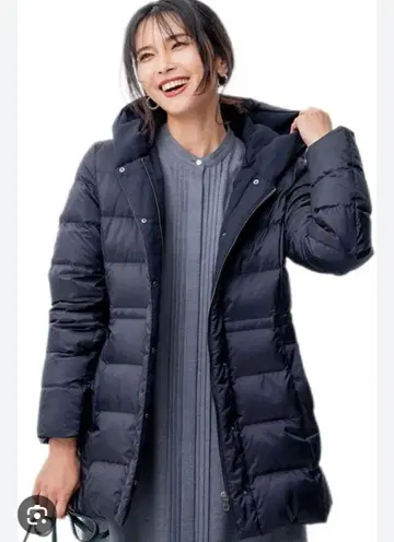 컨디션 최상 23구 워셔블 다운 시레 타프타 다운 코트 네이비 38