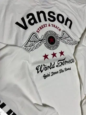 [정품 보증] VANSON 반손 긴팔 티셔츠 롱티 XL