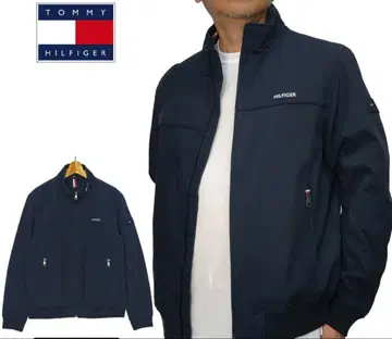 TOMMY HILFIGER 남성용 스탠드넥 자켓 블루종