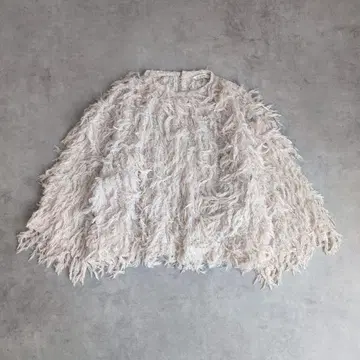 CLANE 프린지 레이스 탑스 프린지 레이스 블라우스