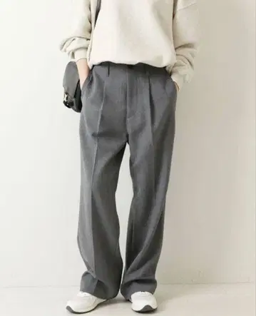 하이브리드 더블 크로스 원턱 팬츠 spick and span 38