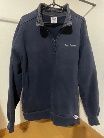벤 데이비스 BEN DAVIS 하프 지퍼 맨투맨 L 네이비