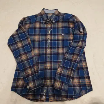 시나코바 SINACOVA 체크 무늬 플란넬 셔츠 자수