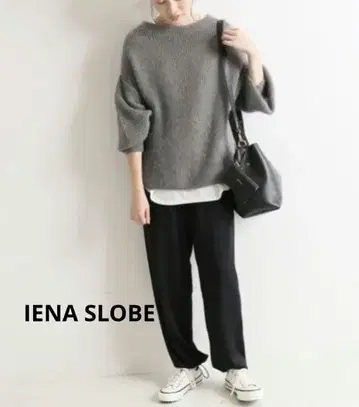 [새상품급] 예나스로브 올리브 벌룬 슬리브 니트 모헤어