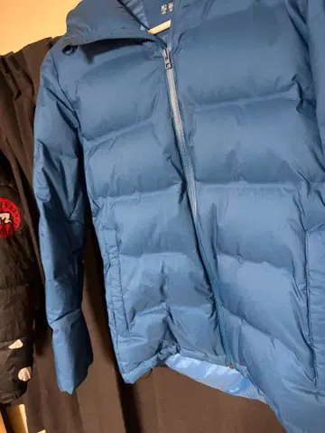 후드 부착 파랑 다운 자켓 UNIQLO