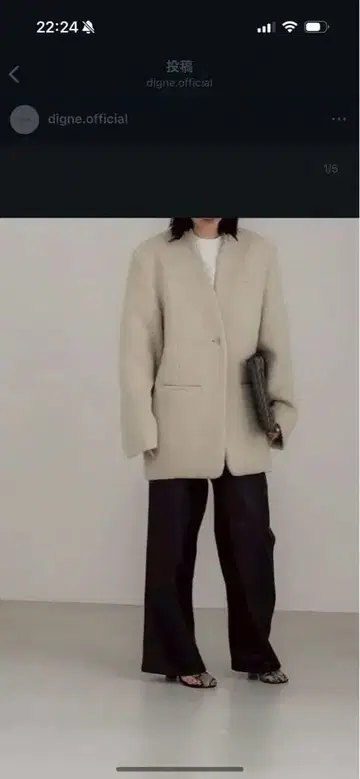 digne shaggy jacket coat ivory
