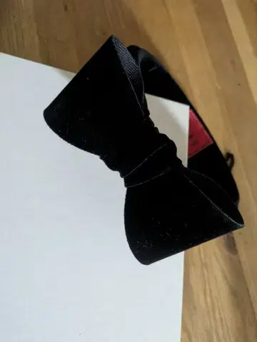 스구리 리본 머리띠 벨벳