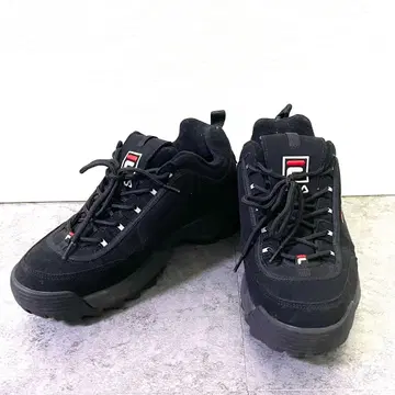 [ FILA ] 디스럽터 26.5cm 블랙 통굽 스니커즈