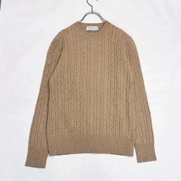 Tomorrowland tricot 울 100% 케이블 니트 베이지