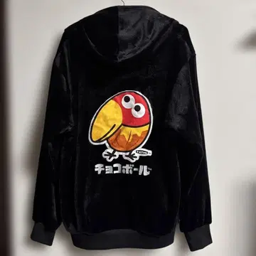 초코볼 쿄로짱 복슬복슬 후드티 블랙 LL 사이즈