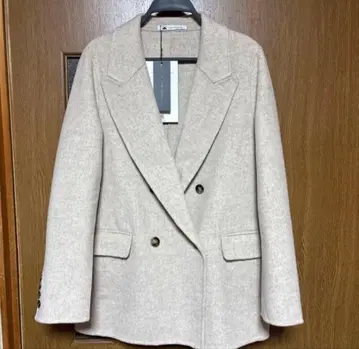 울 100% 더블 브레스트 피코트 L 사이즈 아이보리