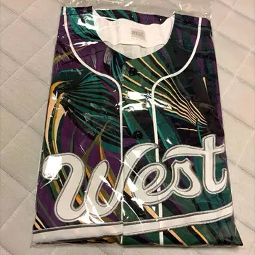 WEST. 웨스트셔츠 보라색 베이스볼 셔츠