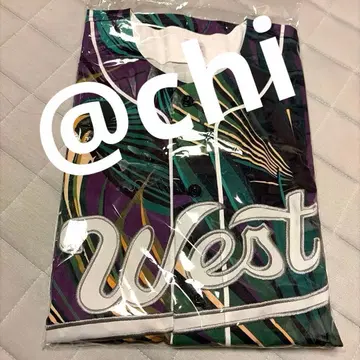 WEST. 웨슈츠 보라색 베이스볼 셔츠 하마다 타카히로