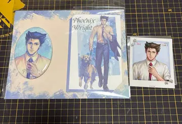 해외 공식품 나루호도 류이치 역전재판 캔뱃지 & 엽서 특전 포함