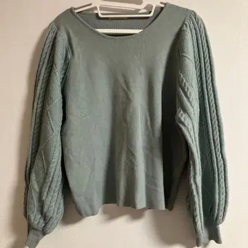 로즈 티아라 빅 사이즈 46 민트 그린 니트