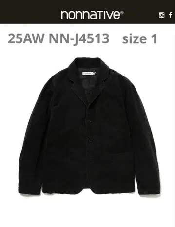 nonnative 25AW WORKER 5B JACKET 코듀로이