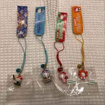 지역 한정 키티 스트랩 끈 장식 야마구치 히로시마 한정판 4개 세트