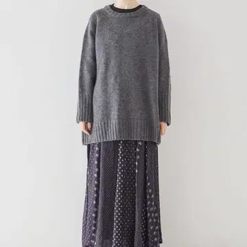 2023 nest Robe 울 모헤어 니트 풀오버 차콜 그레이