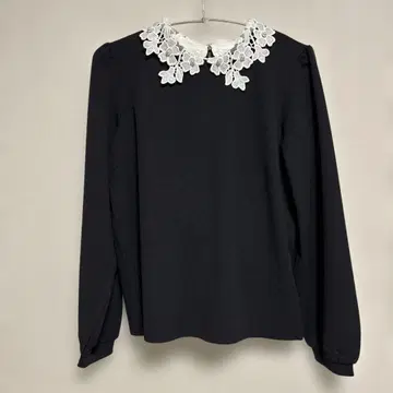 카라 탈부착 2WAY 플라워 칼라 상의 [세탁기 사용 가능/스트레치]