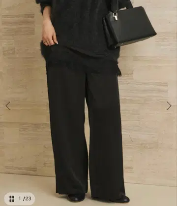 Plage 새틴 이지 팬츠 블랙 36